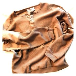 Vintage long sleeve ribbed Medium tan